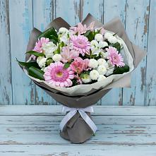 Букет цветов из:  Герберы, Альстромерии и Хризантемы в Микуни