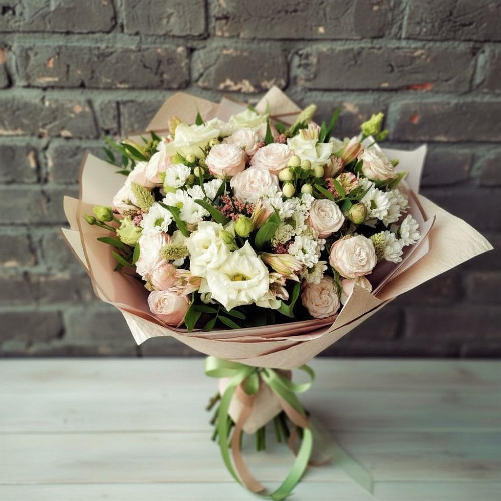 Букет цветов из: Альстромерии, Розы и Хризантемы в Микуни