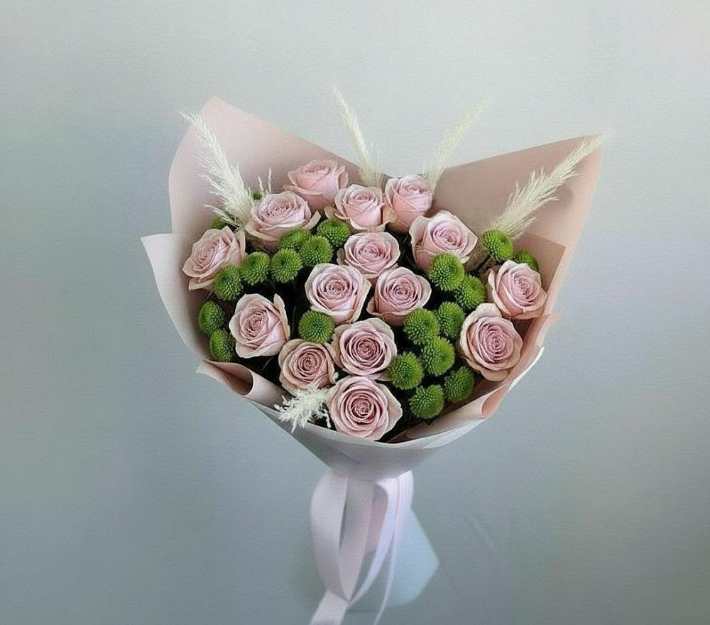 Букет доброе утро в Микуни Букет цветов из: Розы и Хризантемы в Микуни