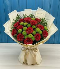 Букет цветов из:  Розы и Хризантемы в Микуни