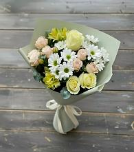 Букет цветов из:  Альстромерии, Розы и Хризантемы в Микуни