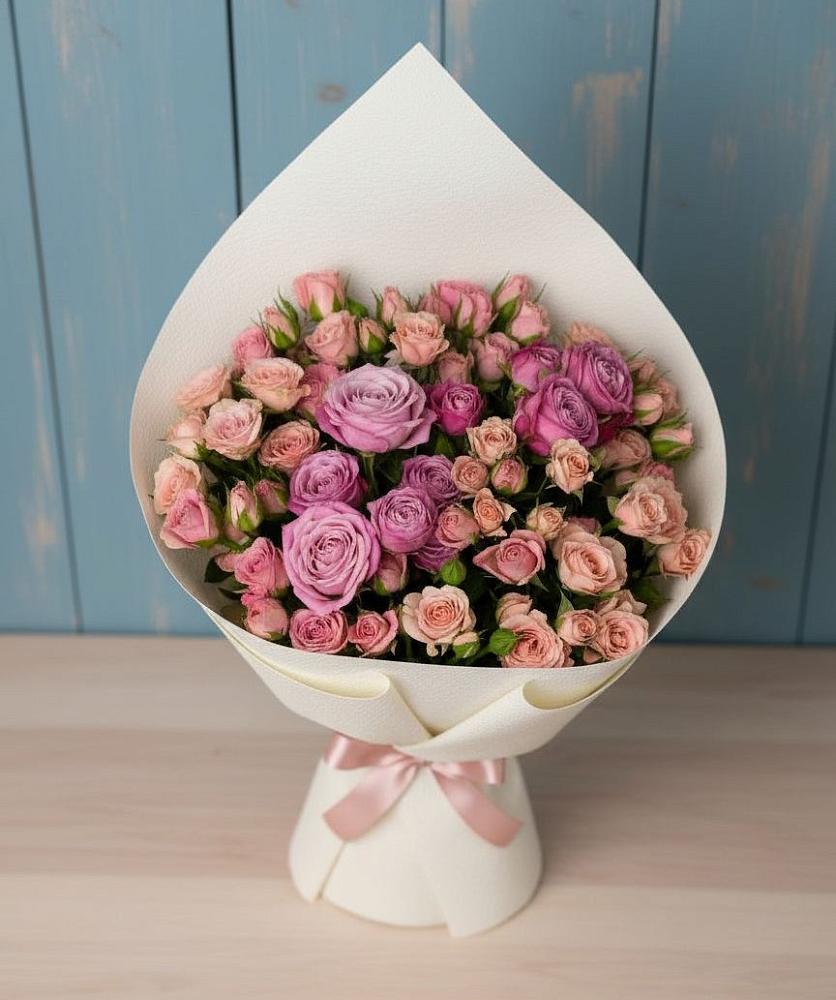 Букет Нежная розовость в Микуни Букет цветов из: Розы в Микуни