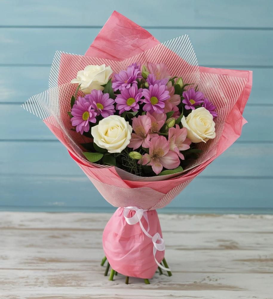 Букет комплимент в Микуни Букет цветов из: Герберы в Микуни